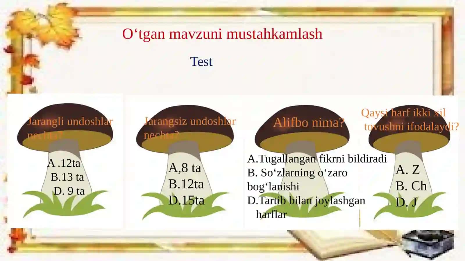 X va h undoshlarining talaffuzi va imlosi 3