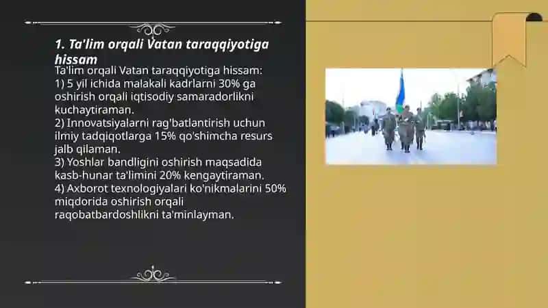 Ta'lim orqali Vatan taraqqiyotiga hissam 3