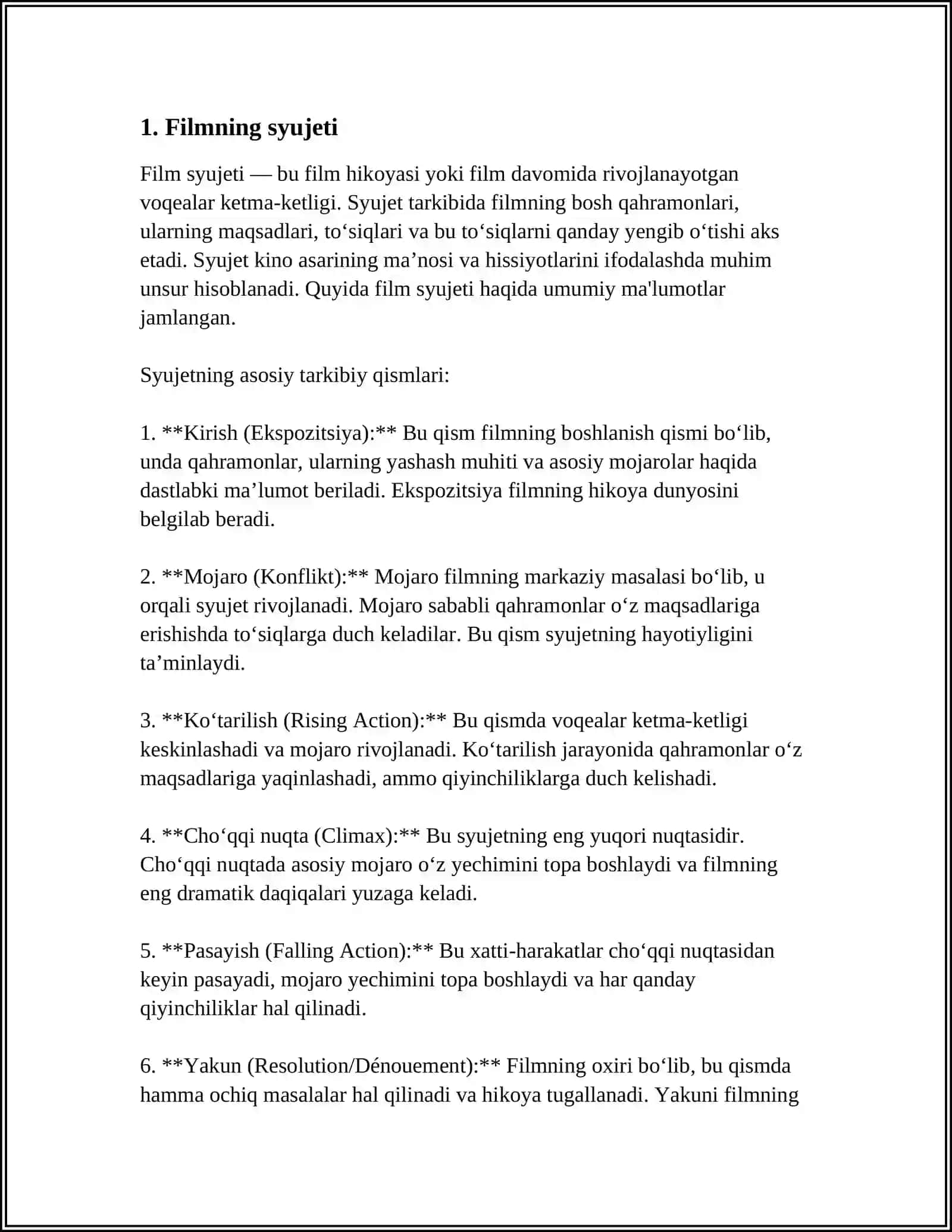 "JAHANNAMGA YO'L" KINO TAXLIL 3
