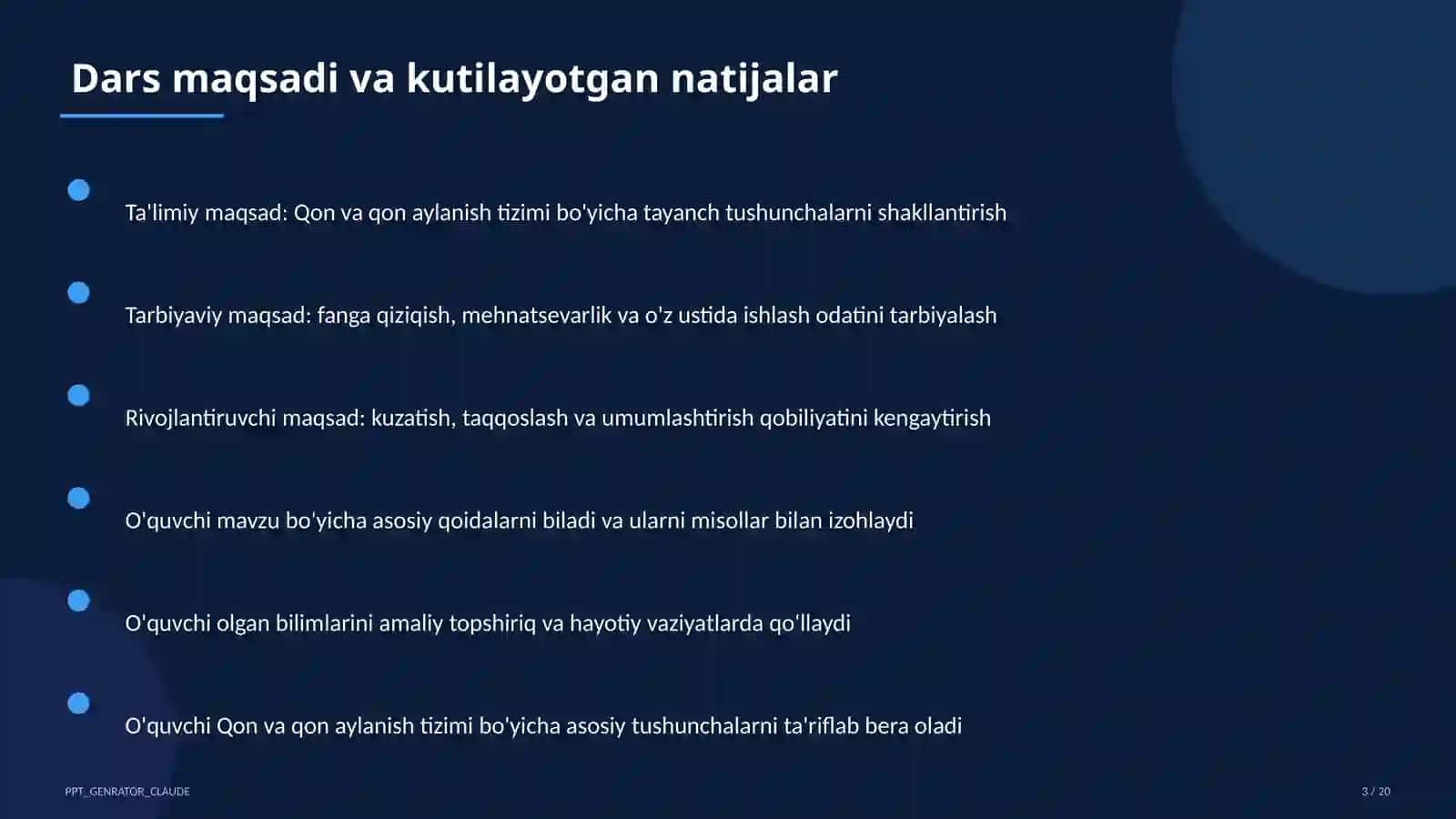 Qon va qon aylanish tizimi (8-sinf) 3