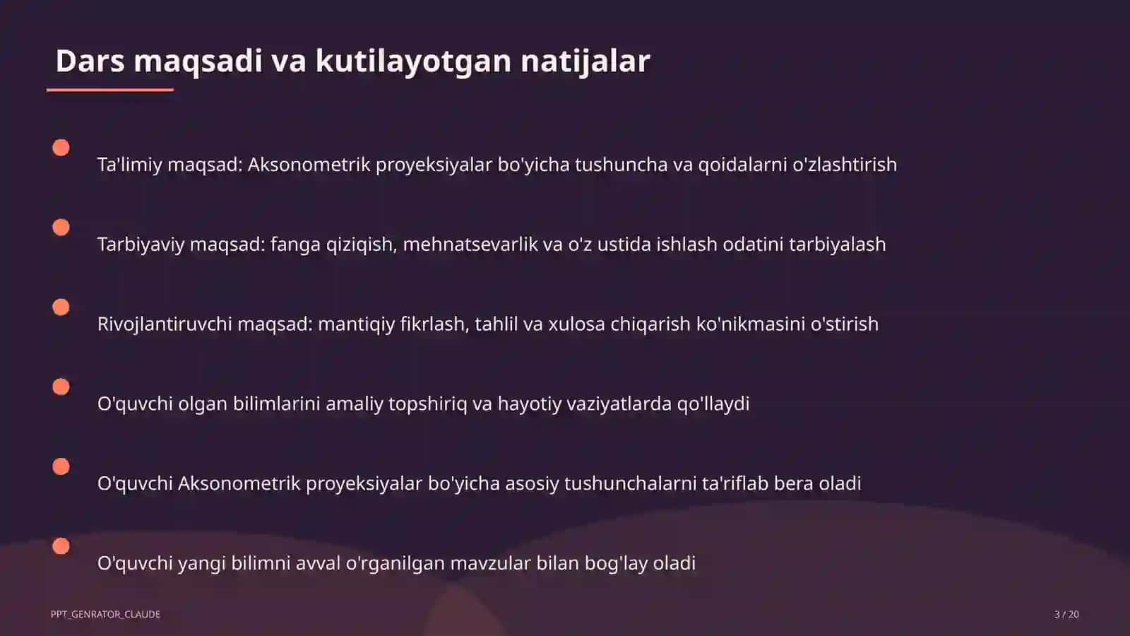 Aksonometrik proyeksiyalar (8-sinf) 3