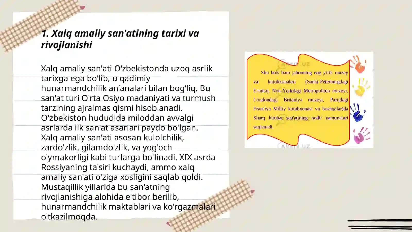 Boshlang'ich sinf o'quvchilarida xalq amaliy san'ati vositasida ART texnologiyasi va kreativlikni rivojlantirish 3