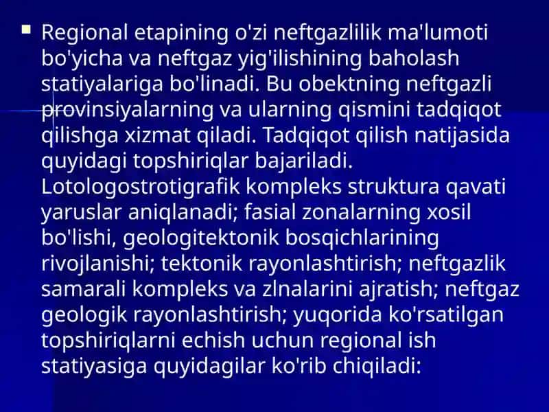 Neftgaz zaxiralari va resurslarini qidiruv bosqichlari va davrlari 3