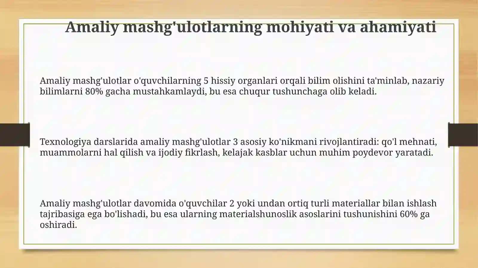 Amaliy ish turlari texnologiya darslarida 3