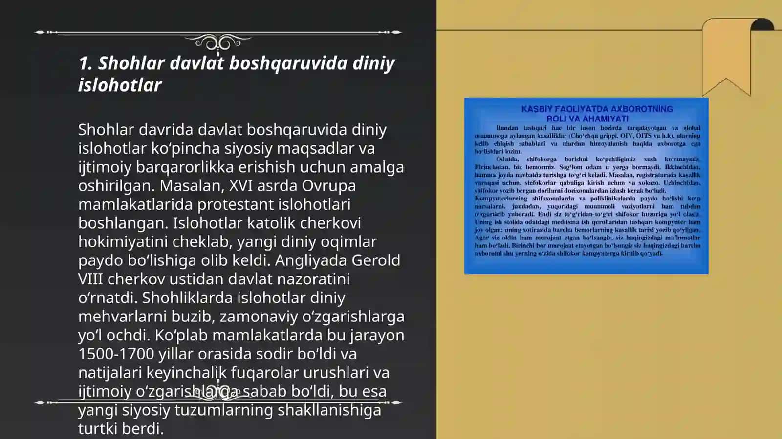 Roshid xalifalar hukumronligi davridagi islohotlarning mohiyati. Ummaviylar va abbosiylar hukumronligi davrida dinga munosabat 3