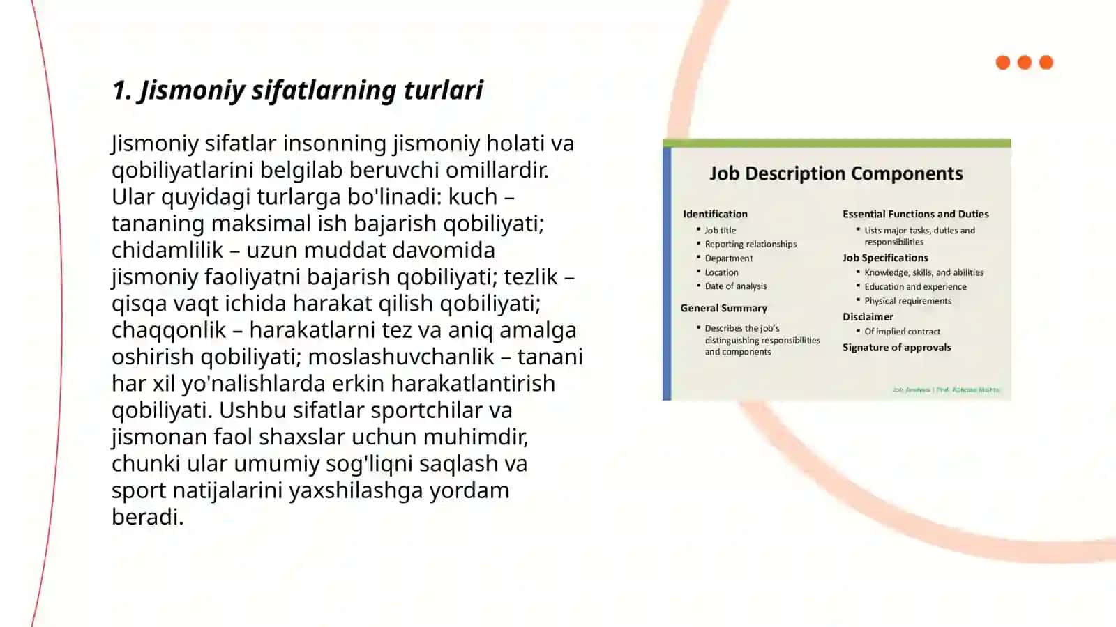 Jismoniy sifatlarning umumiy tavsifi 3