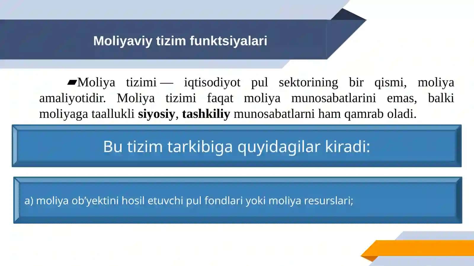 Moliyaviy tizim funktsiyalari va ularning evolyutsiyasi 3