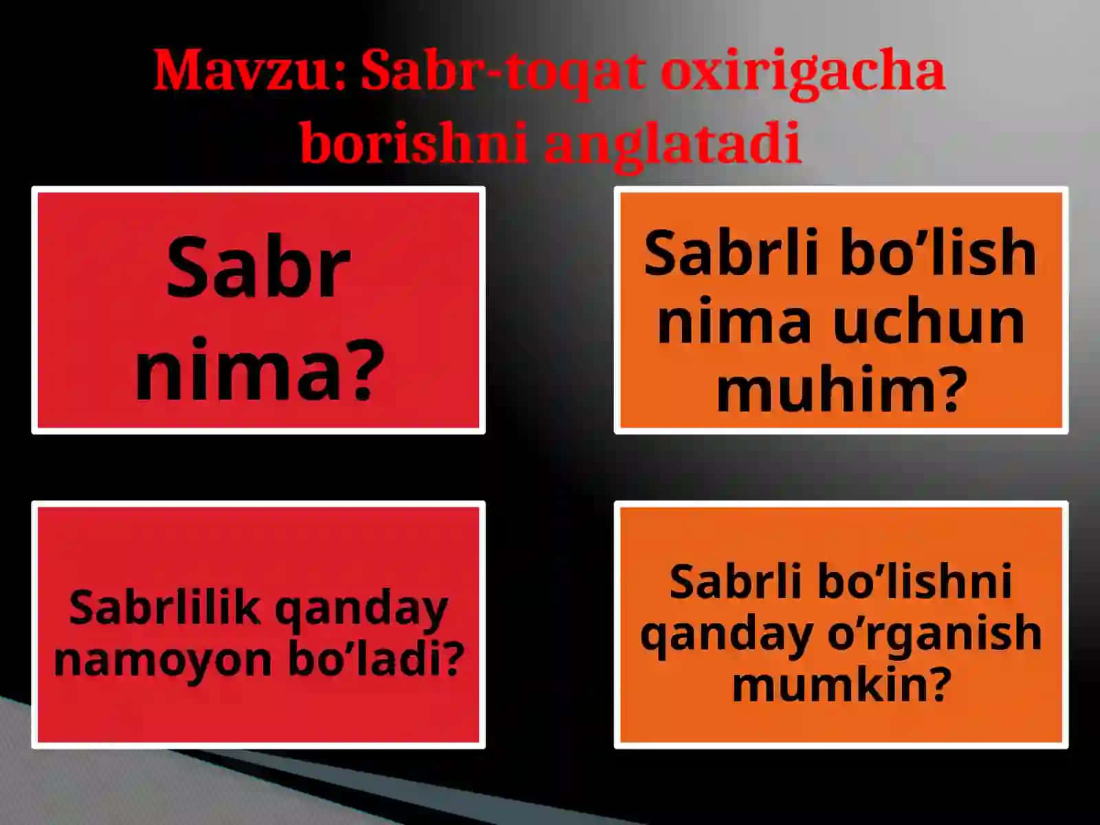 Sabr-toqatoxirigachaborishnianglatadi 3