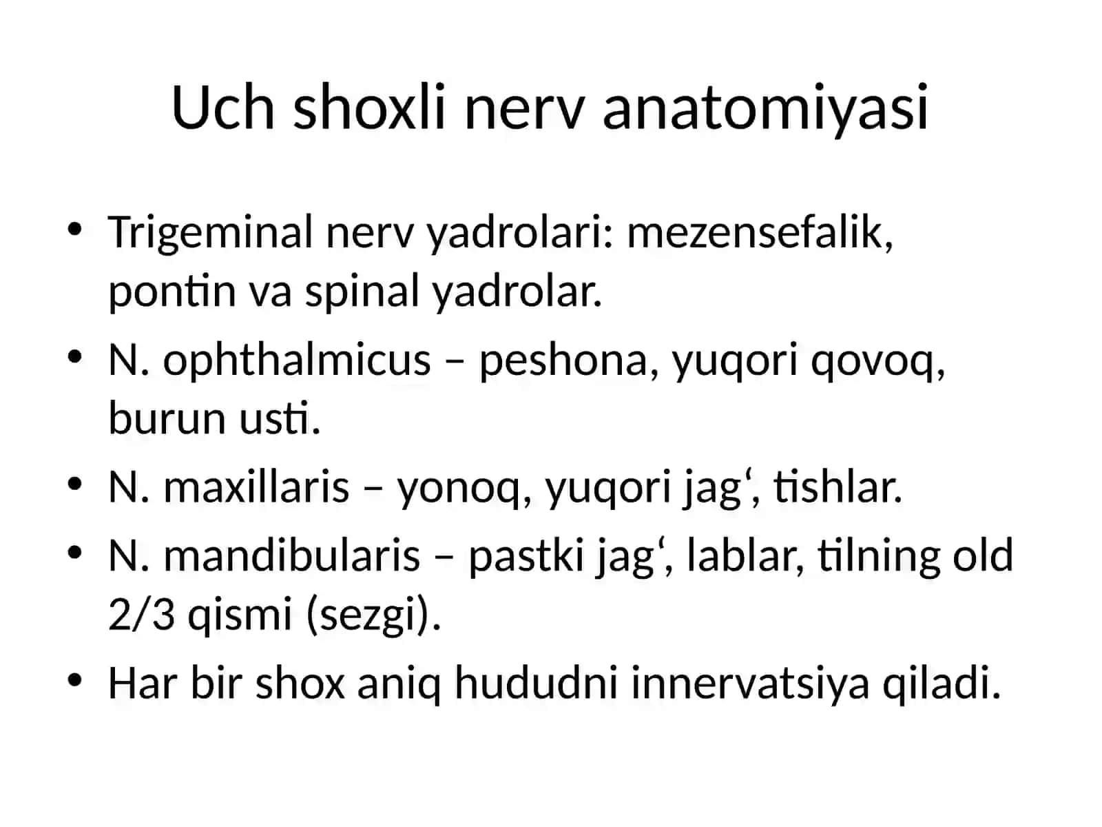 Uch shoxli nervlar 3