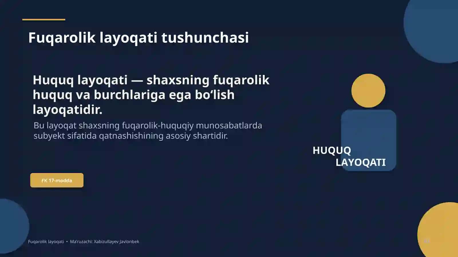 Fuqarolik Layoqati 3
