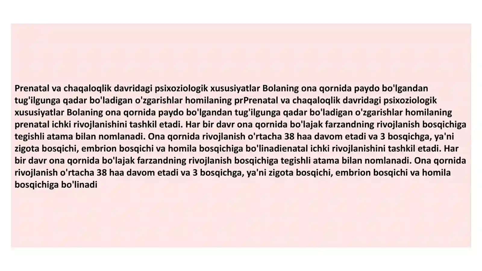Ontogenezning ilk bosqichlarida psixik rivojlanishiga xos xususiyatlar 3