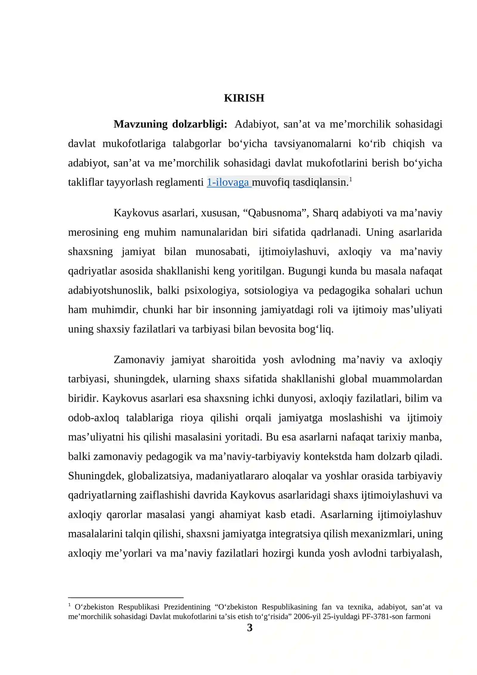 Kaykovus asarlarida shaxs ijtimoiylashuv masalalarining talqin etilishi 3