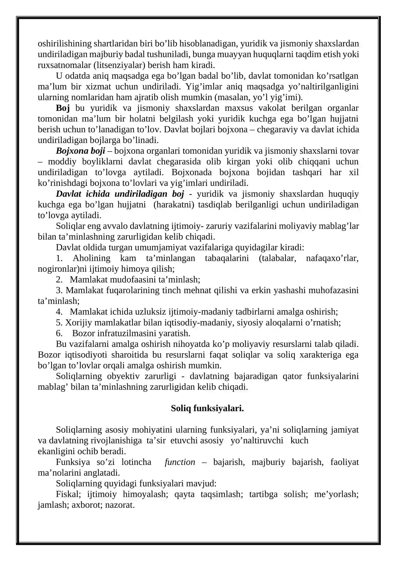 SOLIQLARNING FUNKSIYALARI 3