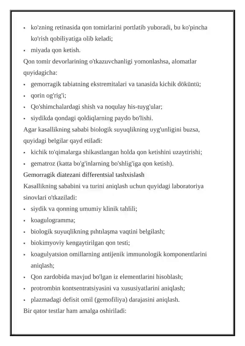 Gemorragik diatez. Trombotsitopeniyalar 3