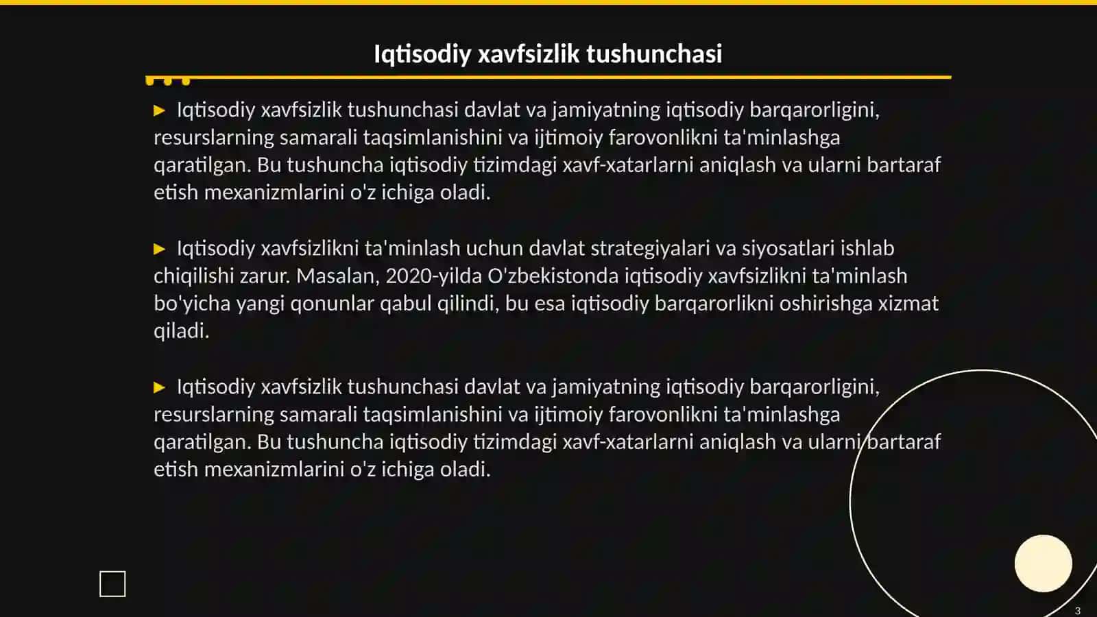 Iqtisodiy xavfsizlikni ta'minlash mexanizmi 3