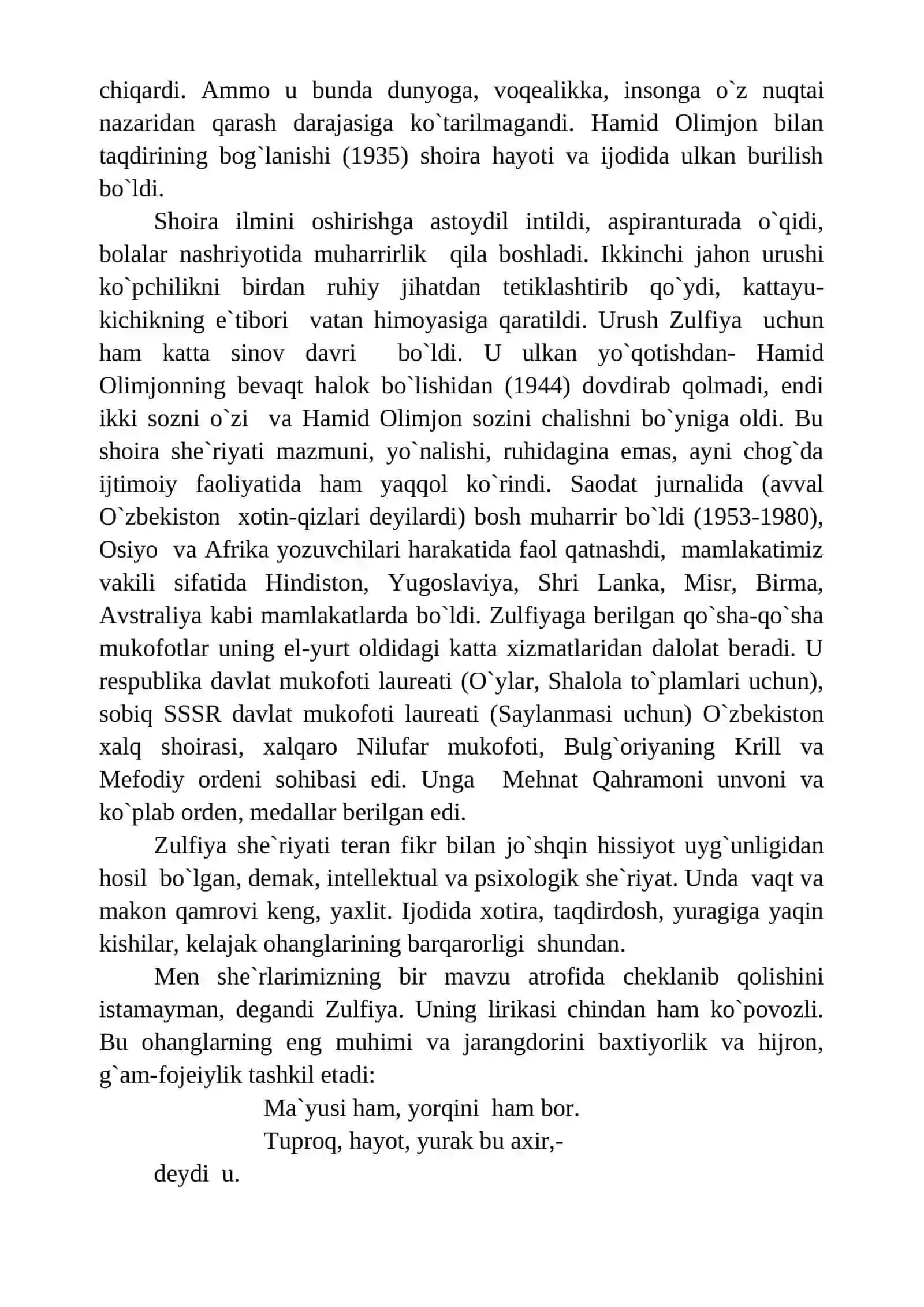 Zulfiya hayoti va ijodi 3