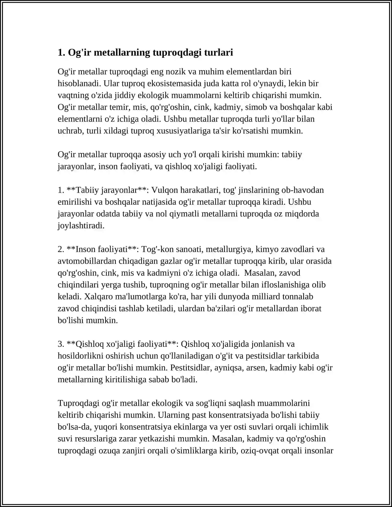 TUPROQNING OGIR METALLAR BILAN IFLOSLANISHI 3