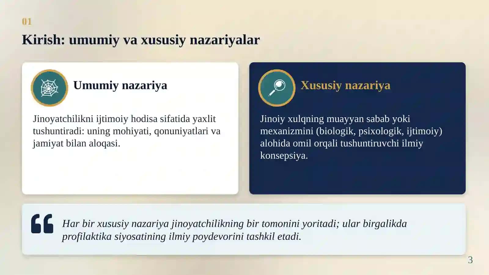Xususiy kriminologik nazariyalar 3