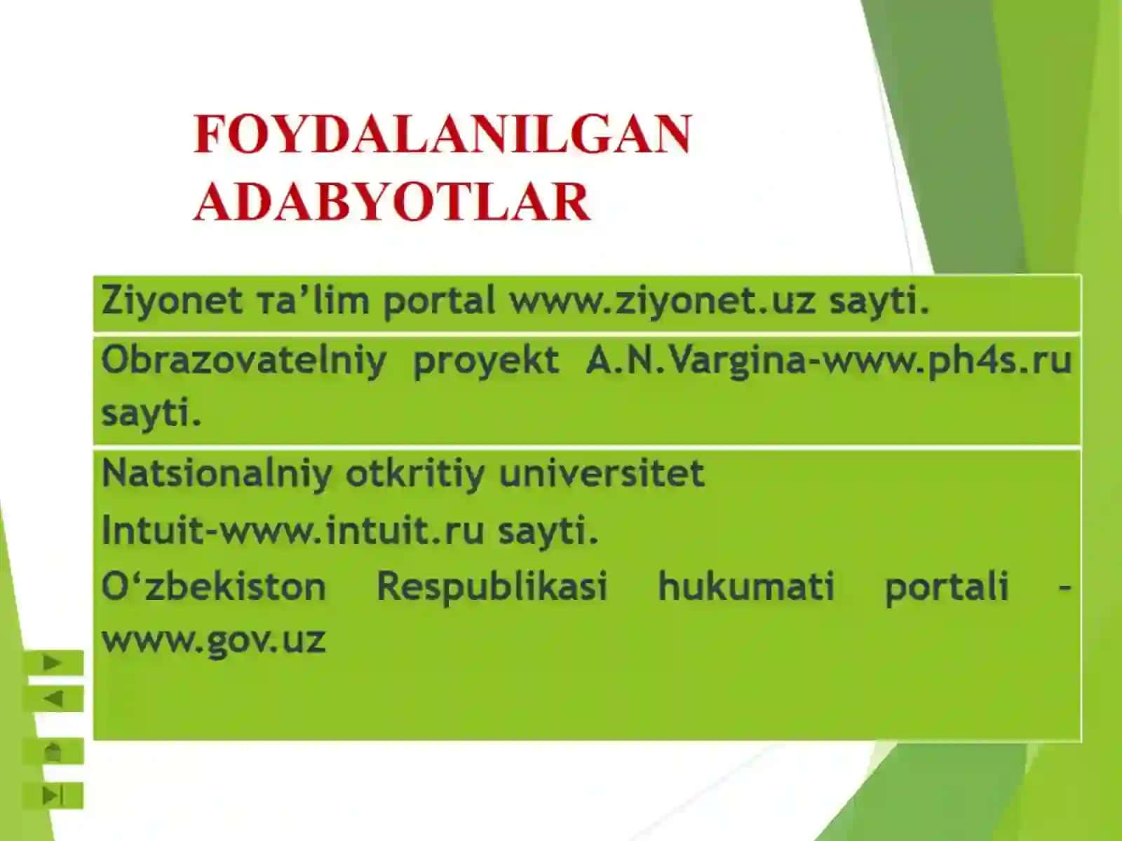 Vektorlar va matritsalar bilan ishlash 3