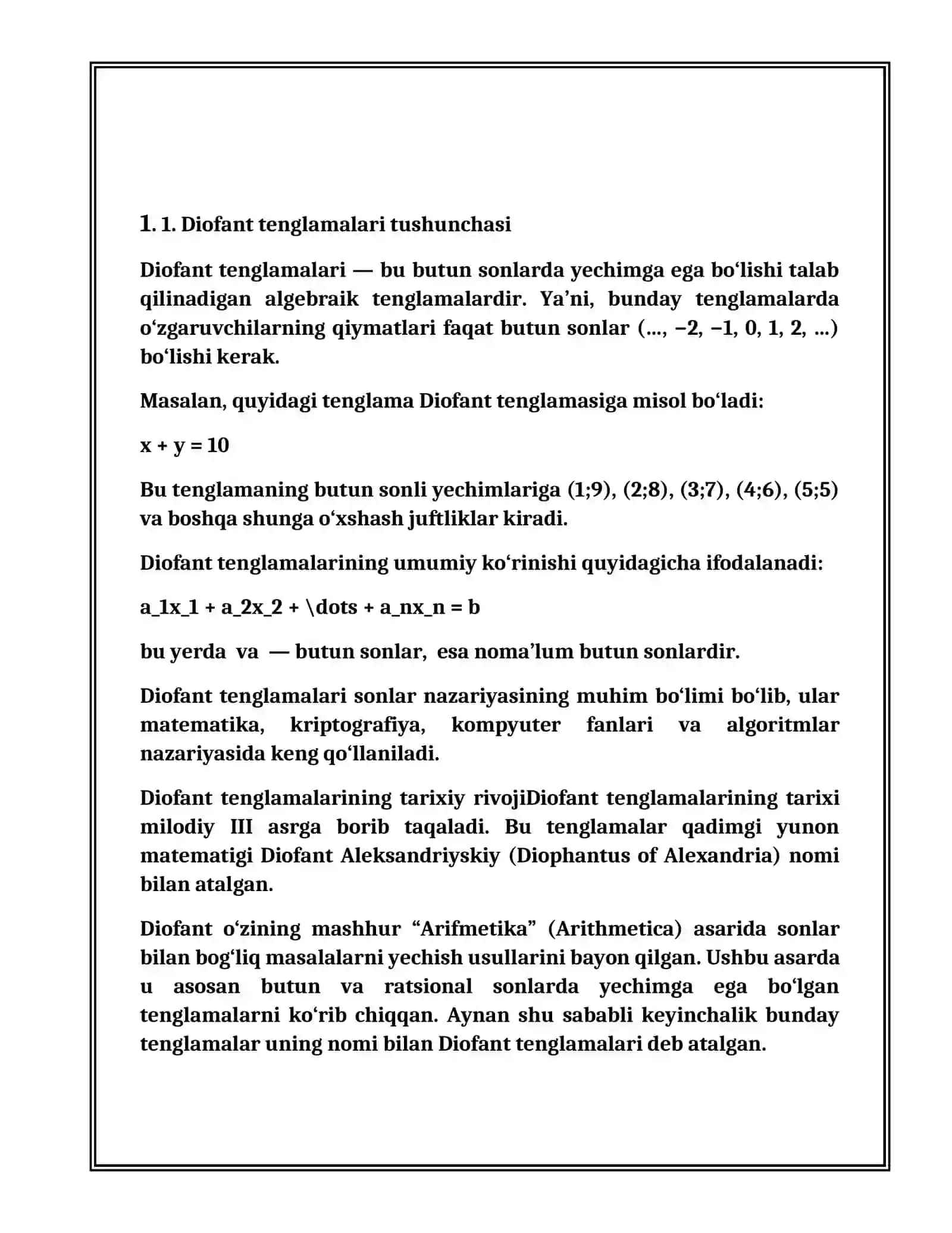 Diofant tenglamalari va p-adik. Kvadratik tenglamalarni butun sonda yechish 3