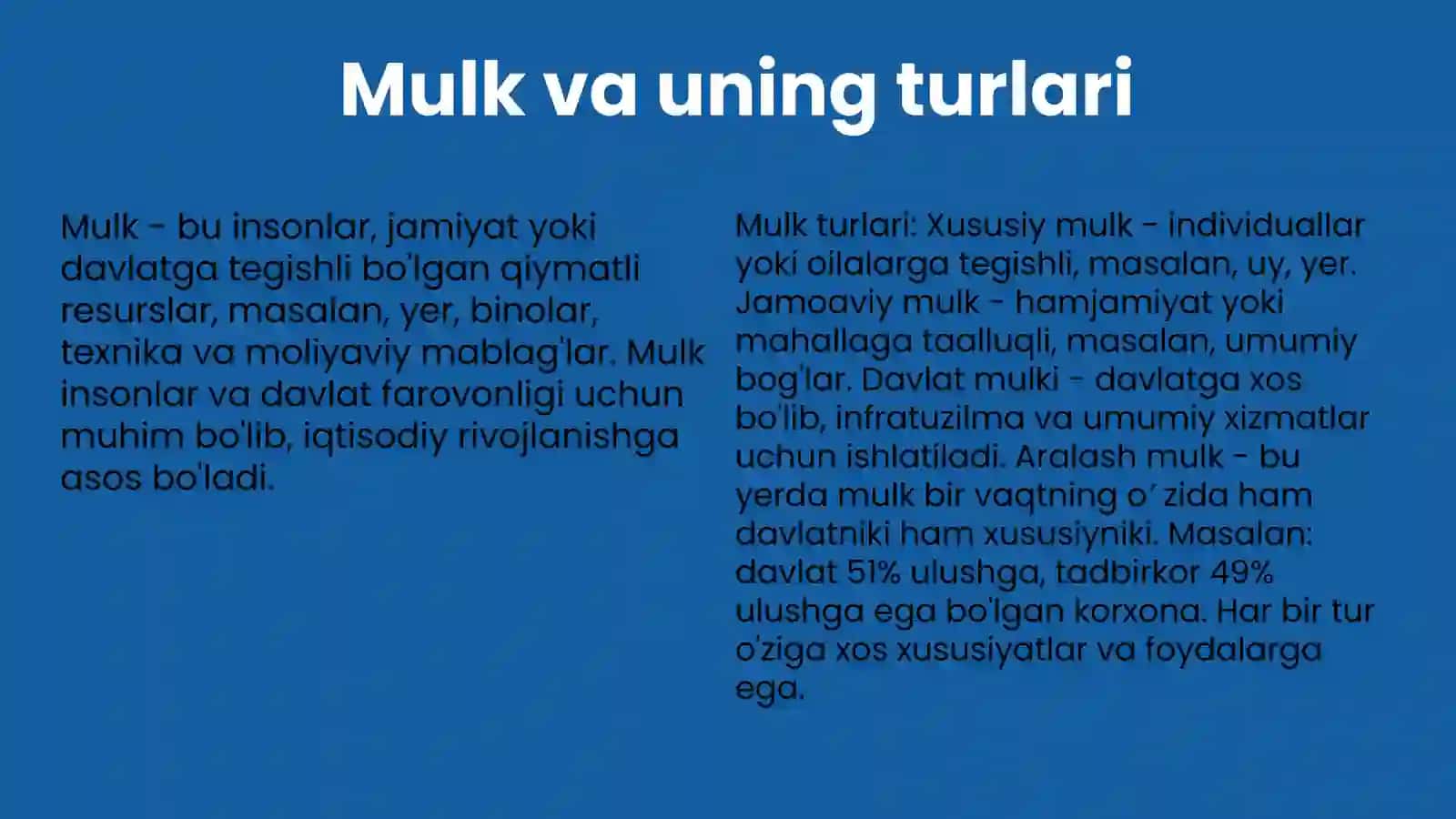 Mulk va uning turlari 3