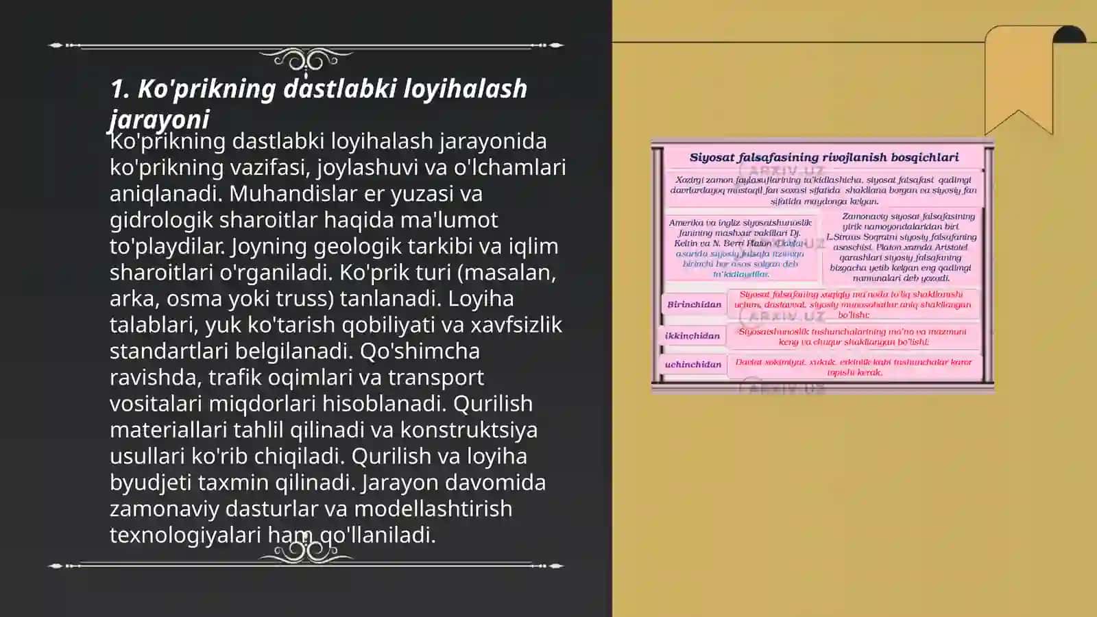 Ko'priklar va yo'l o'tkazgichni loyihalash bosqichlari 3