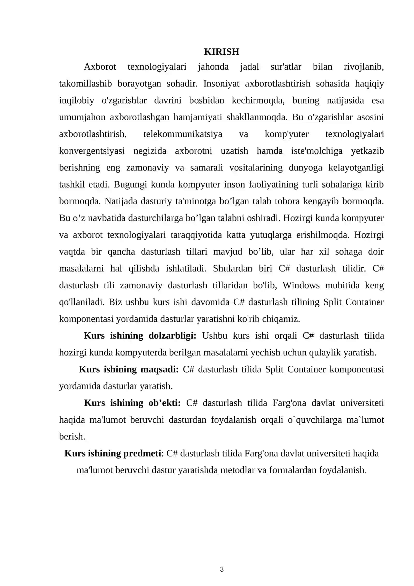 C# dasturlash tilida Split Container komponentasi yordamida dasturlar yaratish 3