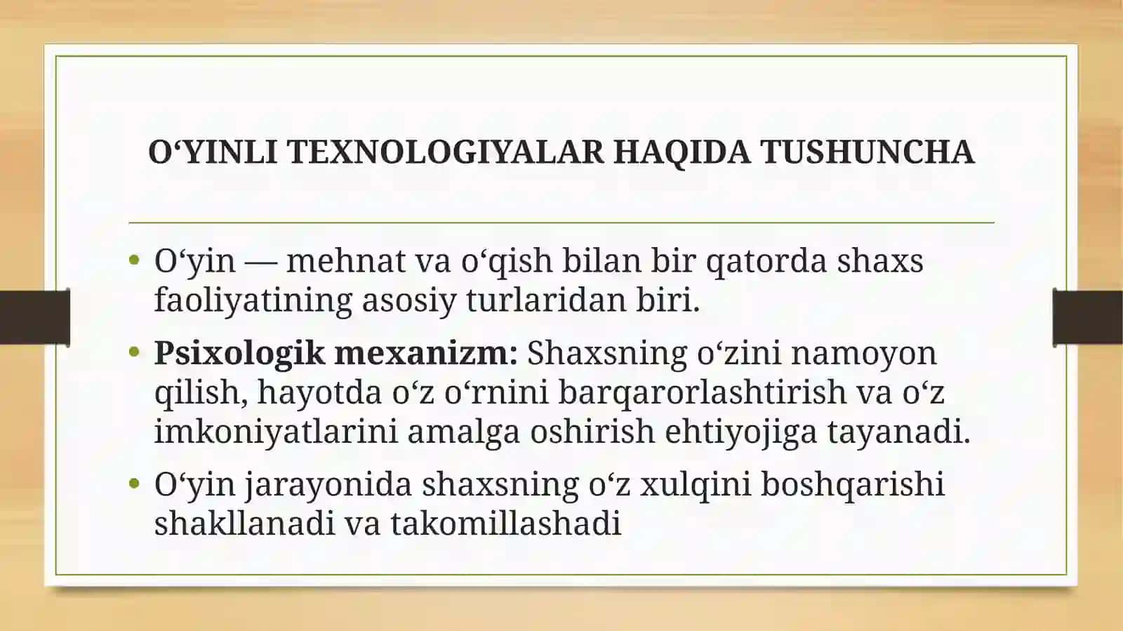 O‘YIN MODELI AKMEOLOGIYANING O‘ZIGA XOS TURI SIFATIDA 3