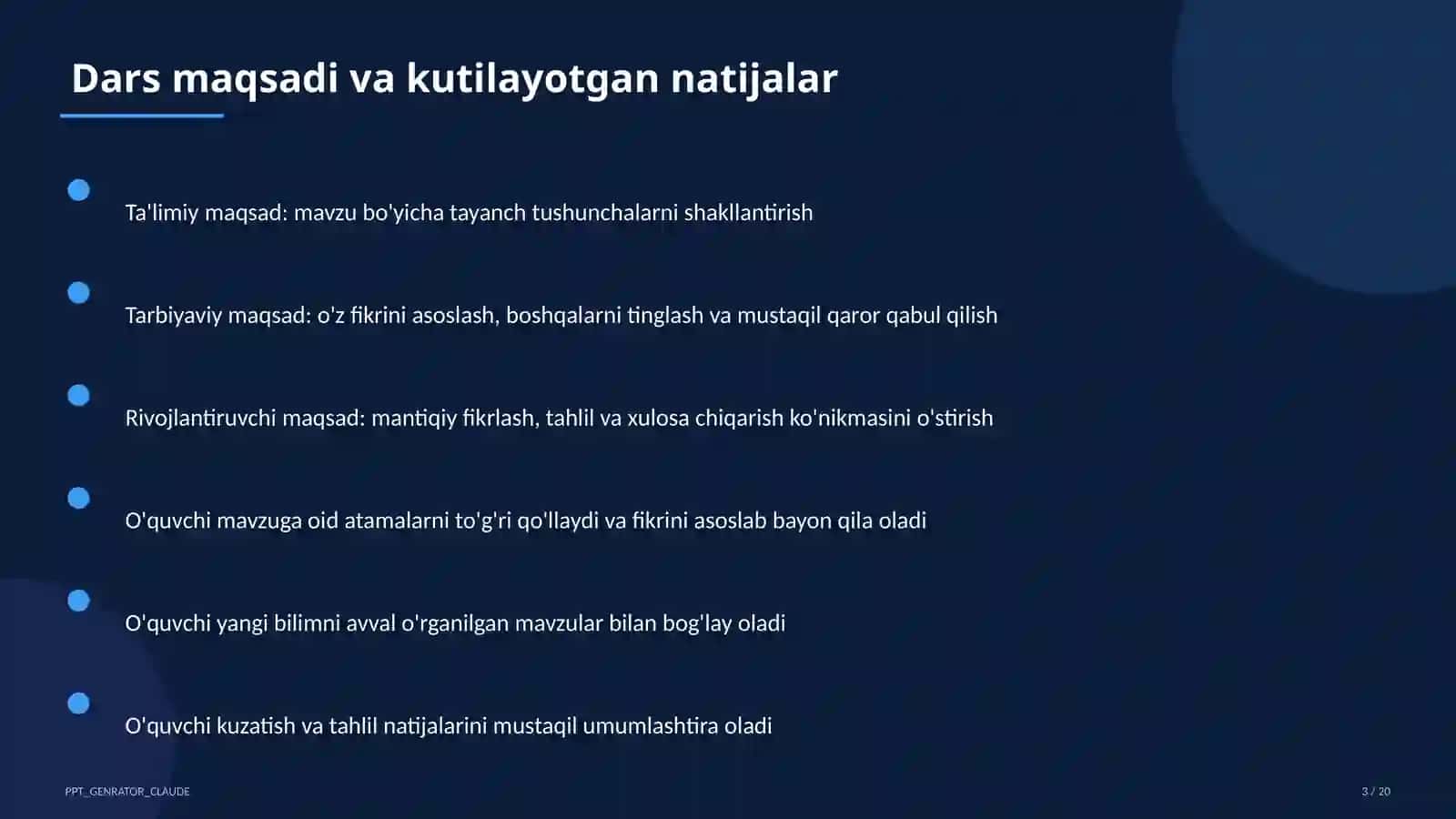 Interfaol metodlar: Venn diagrammasi va Insert 3