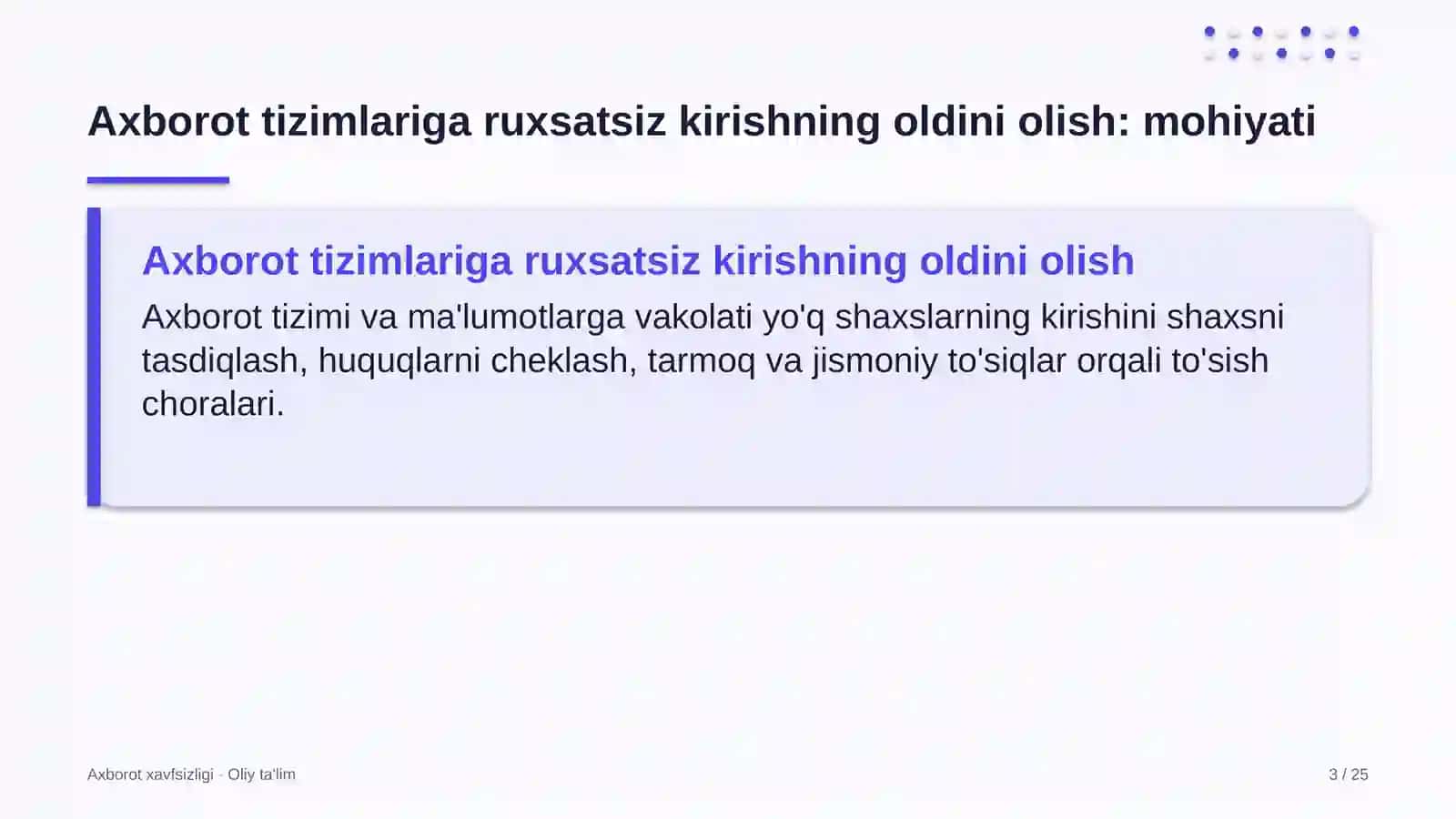 animatsiya studiyalarida axborot tizimlariga ruxsatsiz kirishning oldini olish 7924 3