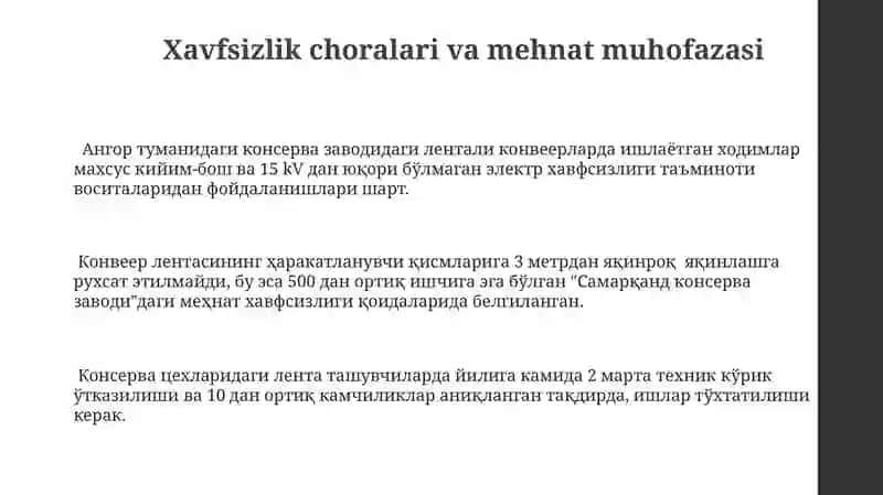 Konserva korxonalarida lentali transportlarning vazifasi tuzilishi va ishlash tartibi 3