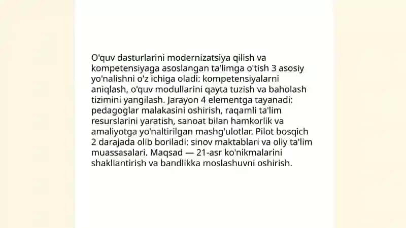 Yangi õzbekistonda ta'lim sohasida amalga oshirilayot-gan õzgarishlar 3