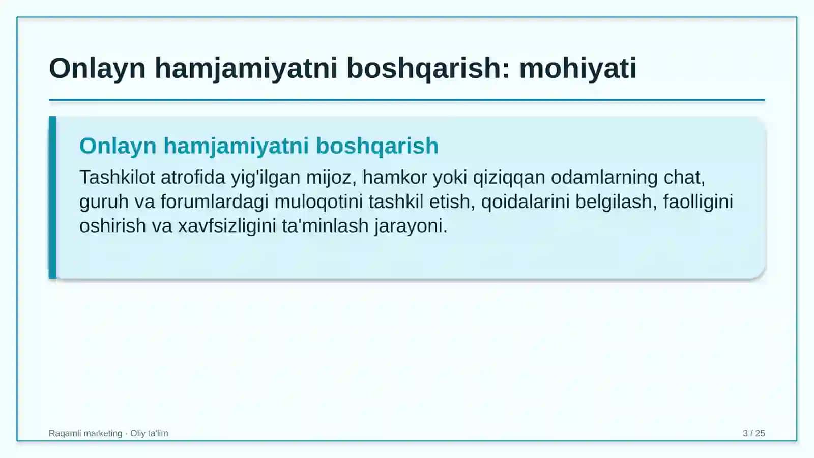 milliy terma jamoalarda onlayn hamjamiyatni boshqarish 9066 3
