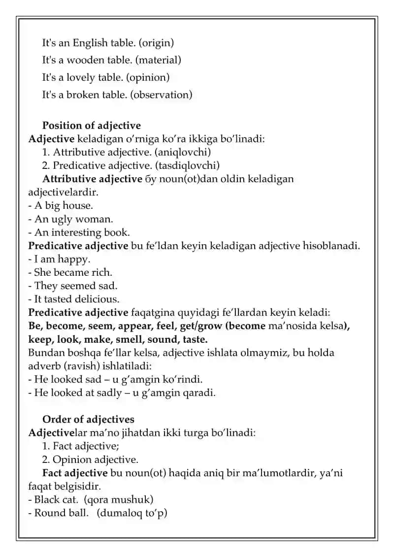 SIFAT (THE ADJECTIVE) 3