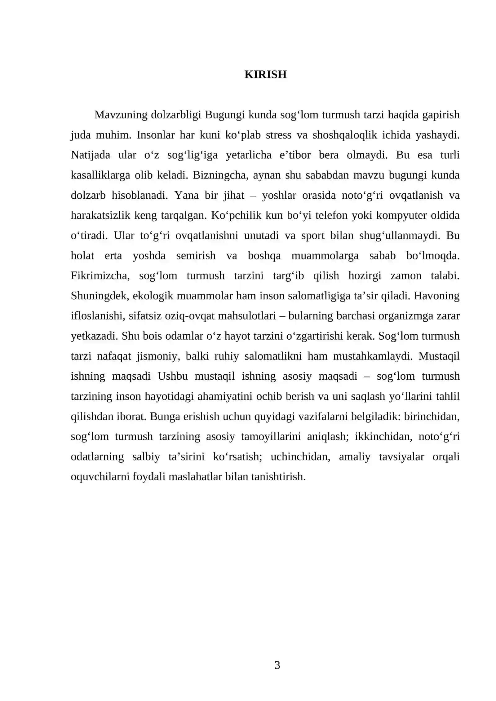 Sog‘lom turmush tarzi 3