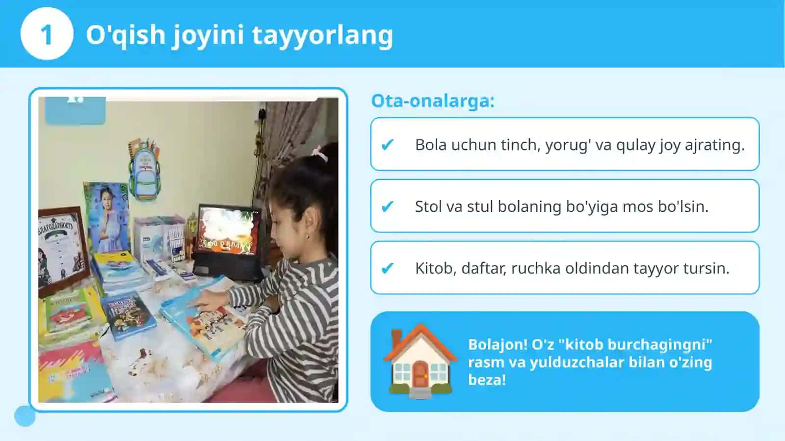 UYDA O'QISH DARSINI QIZIQARLI O'TKAZAMIZ 3