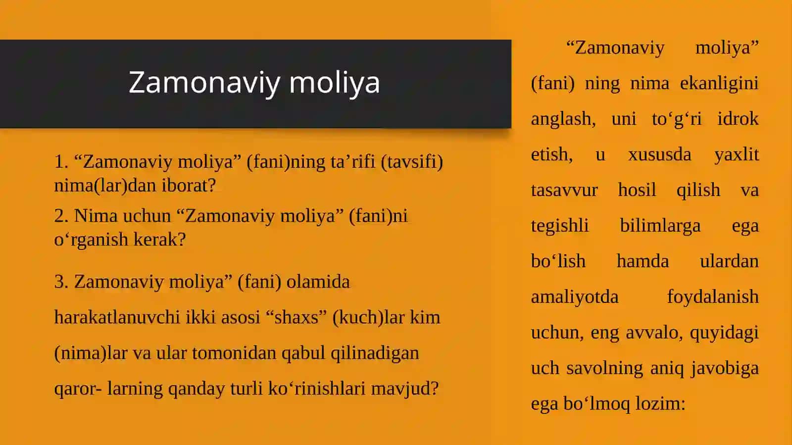 Zamonaviy moliyaviy qarorlar 3