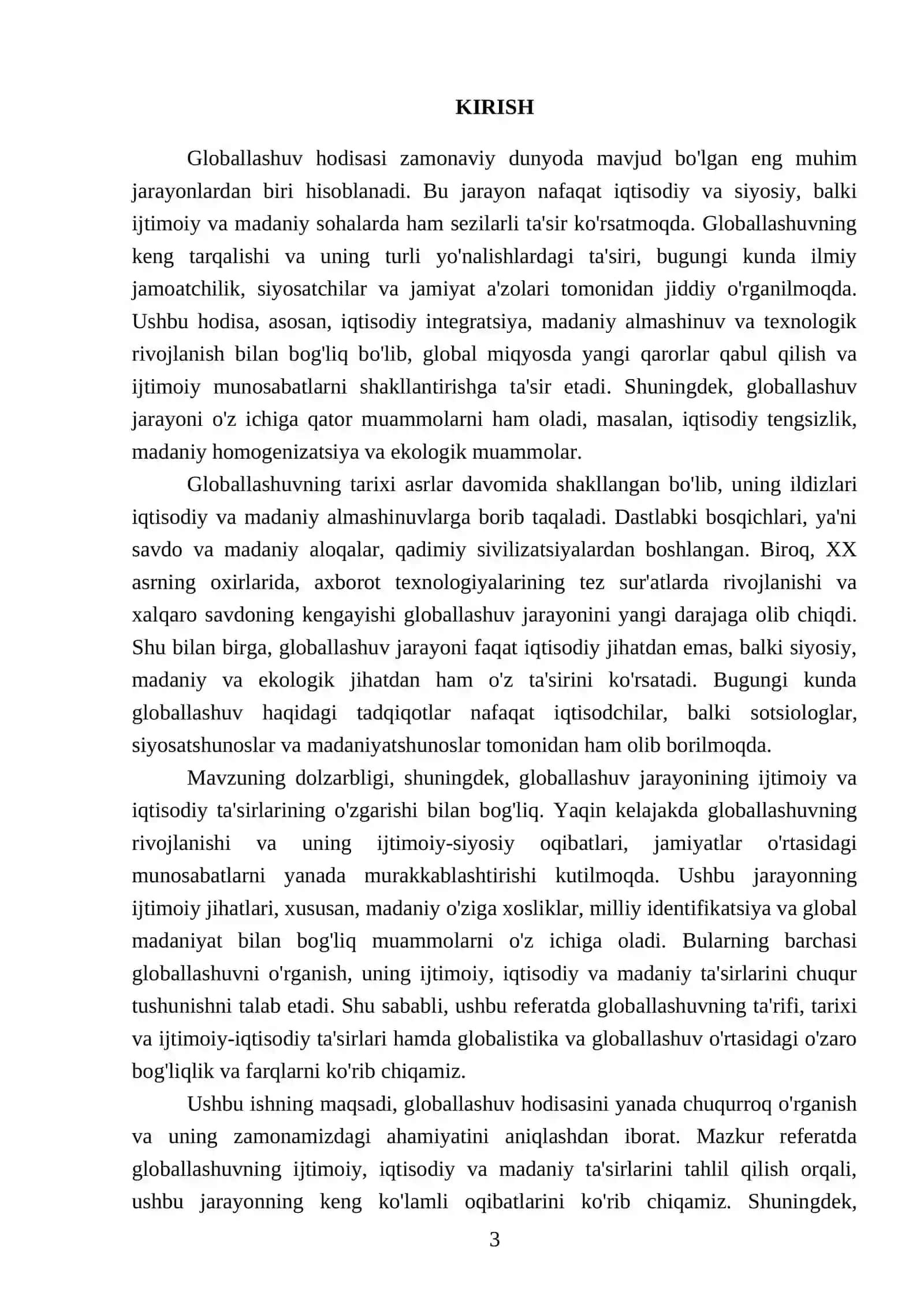 Globallashuv - yangi falsafiy mavzu. Globallashuv hodisasi va globalistika 3