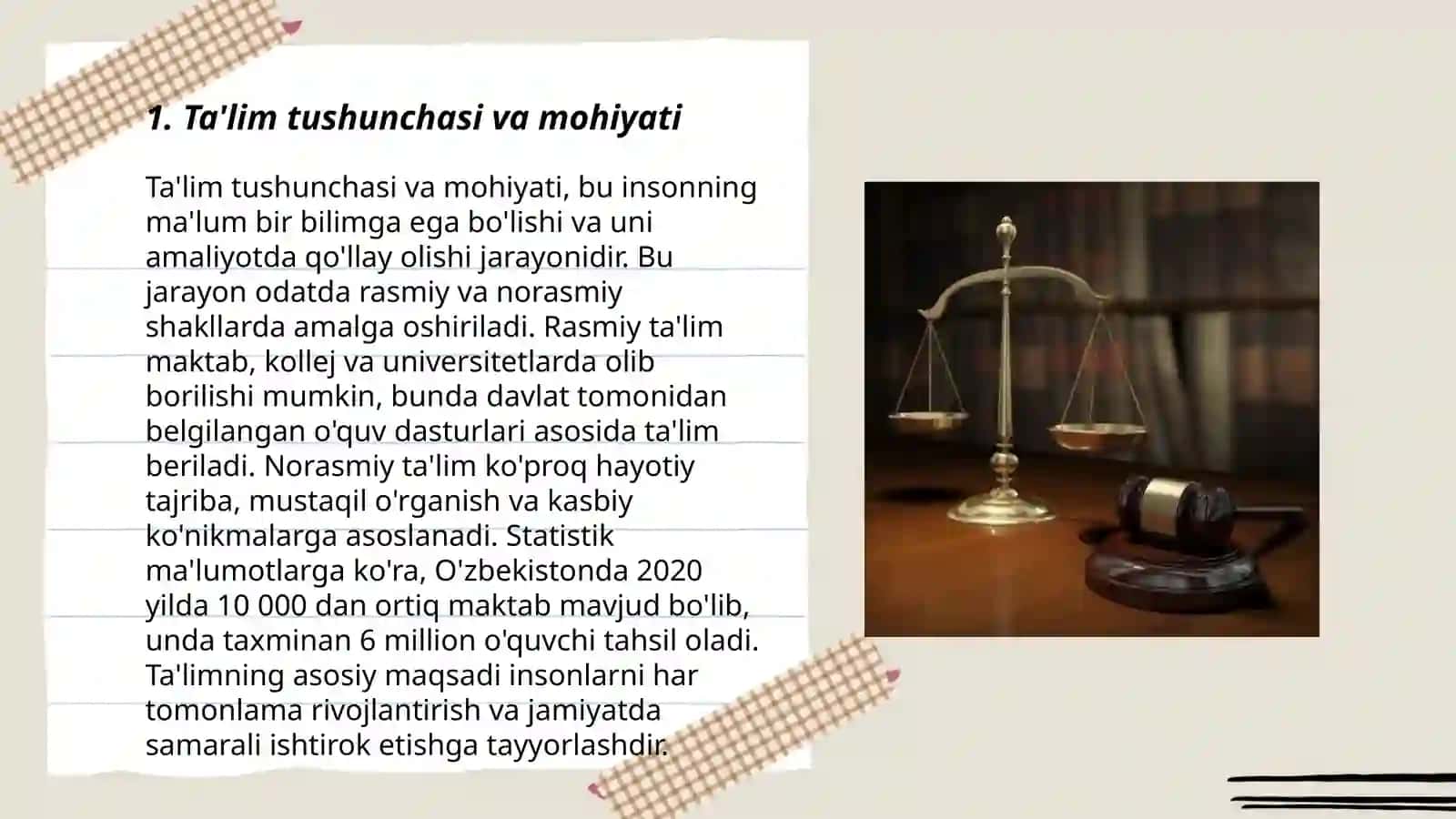 "Taʼlim toʻgʻrisida"gi qonunning tuzilishi va umumiy mohiyati 3