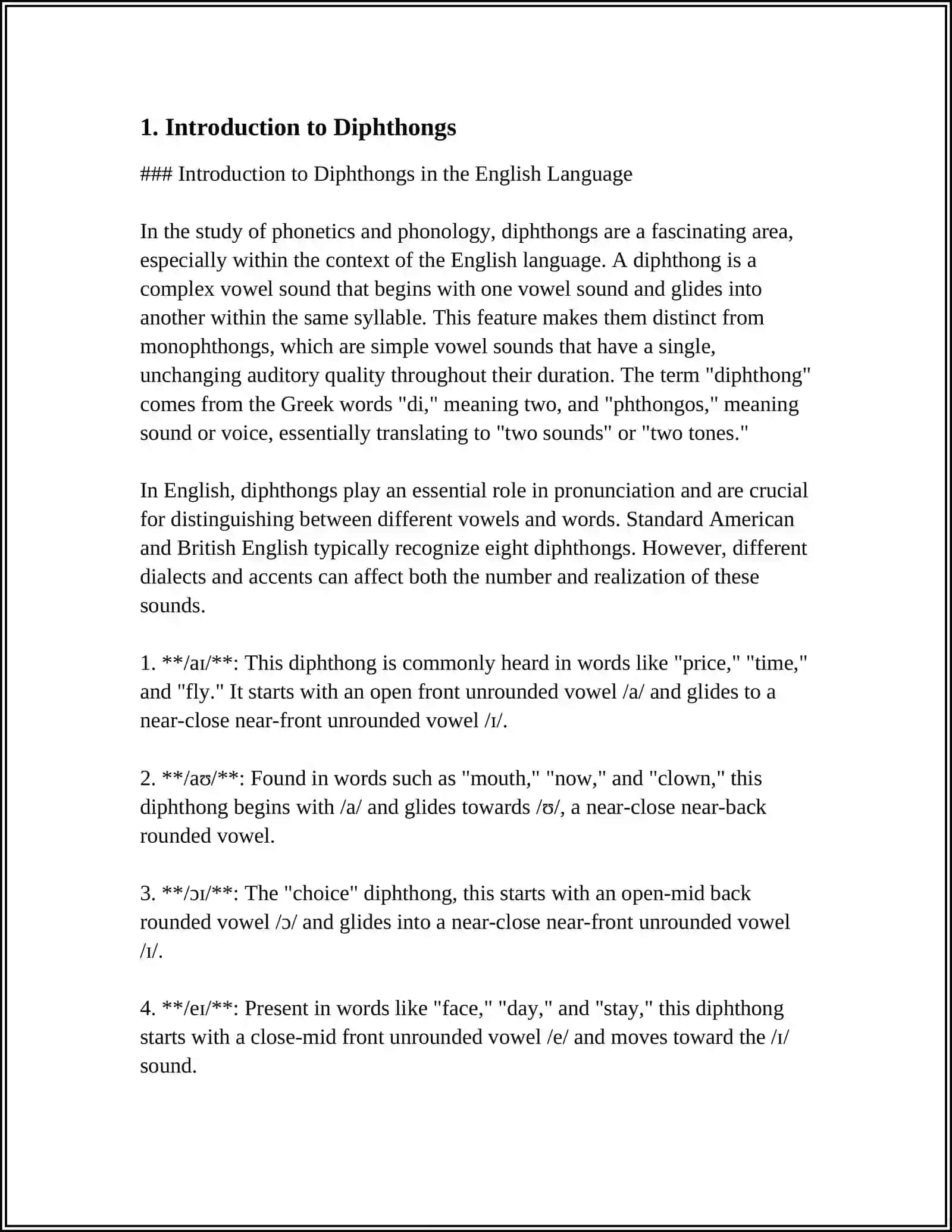 DIPHTHONG PRACTICE 3