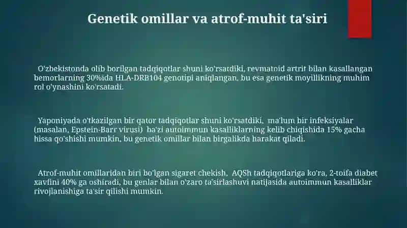 Autoimmun kasalliklar kelib chiqishi,kechishi, diagnostikasi 3