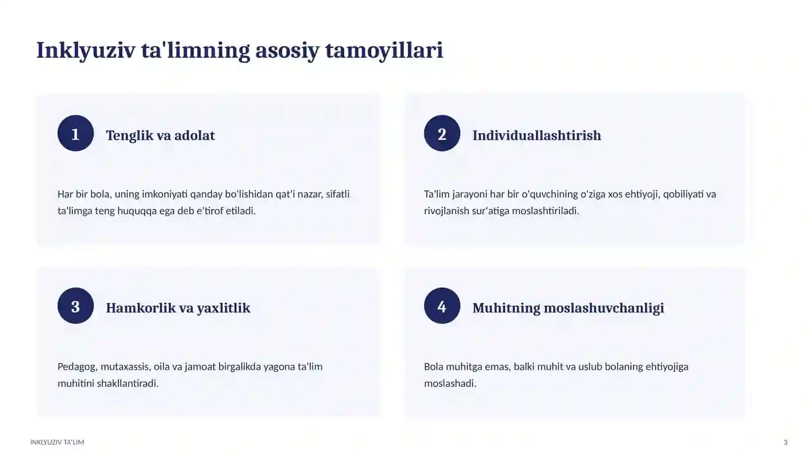 PEDAGOGIK TADQIQOT - Inklyuziv ta'lim 3