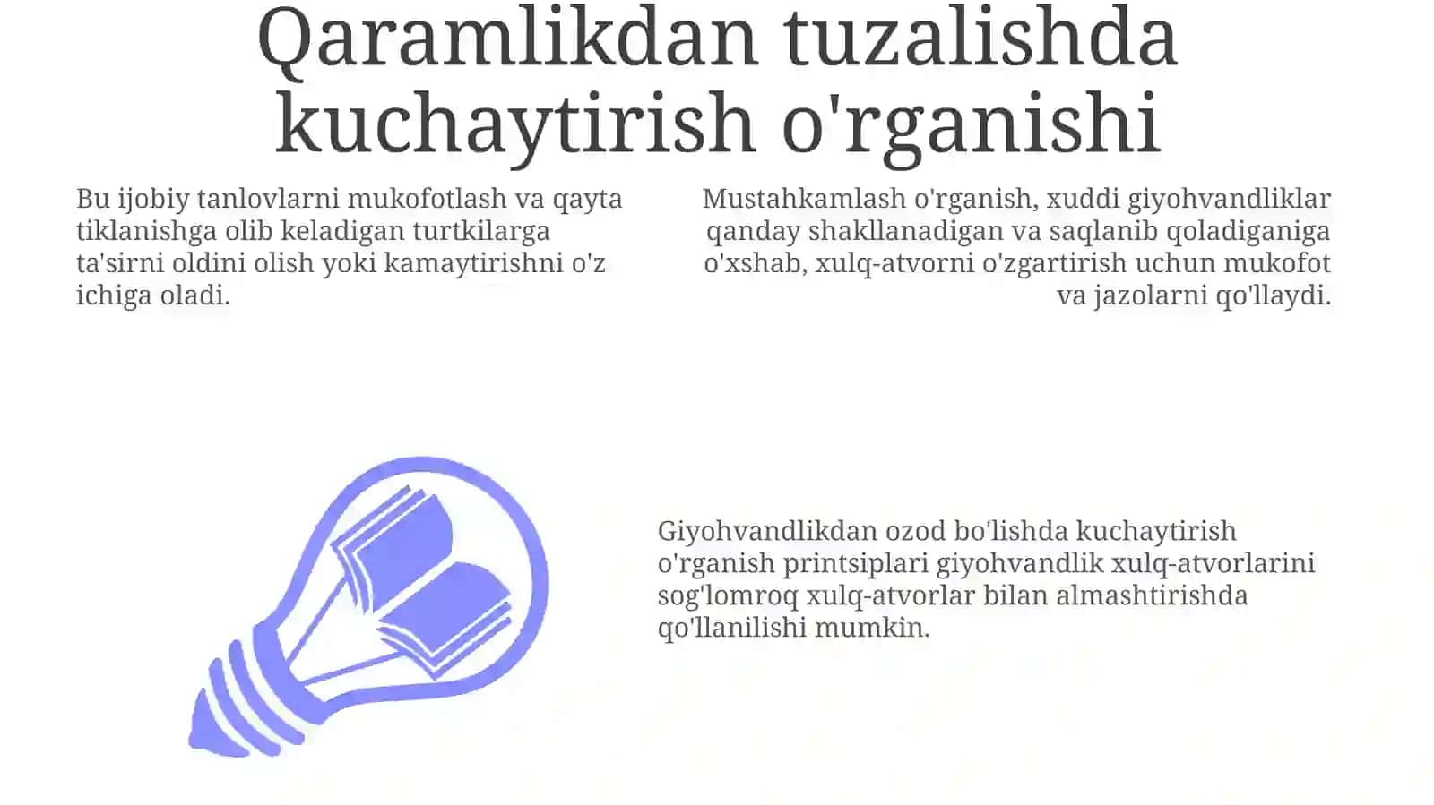 Inson ongida o'quvni mustahkamlash nazariyasi 3