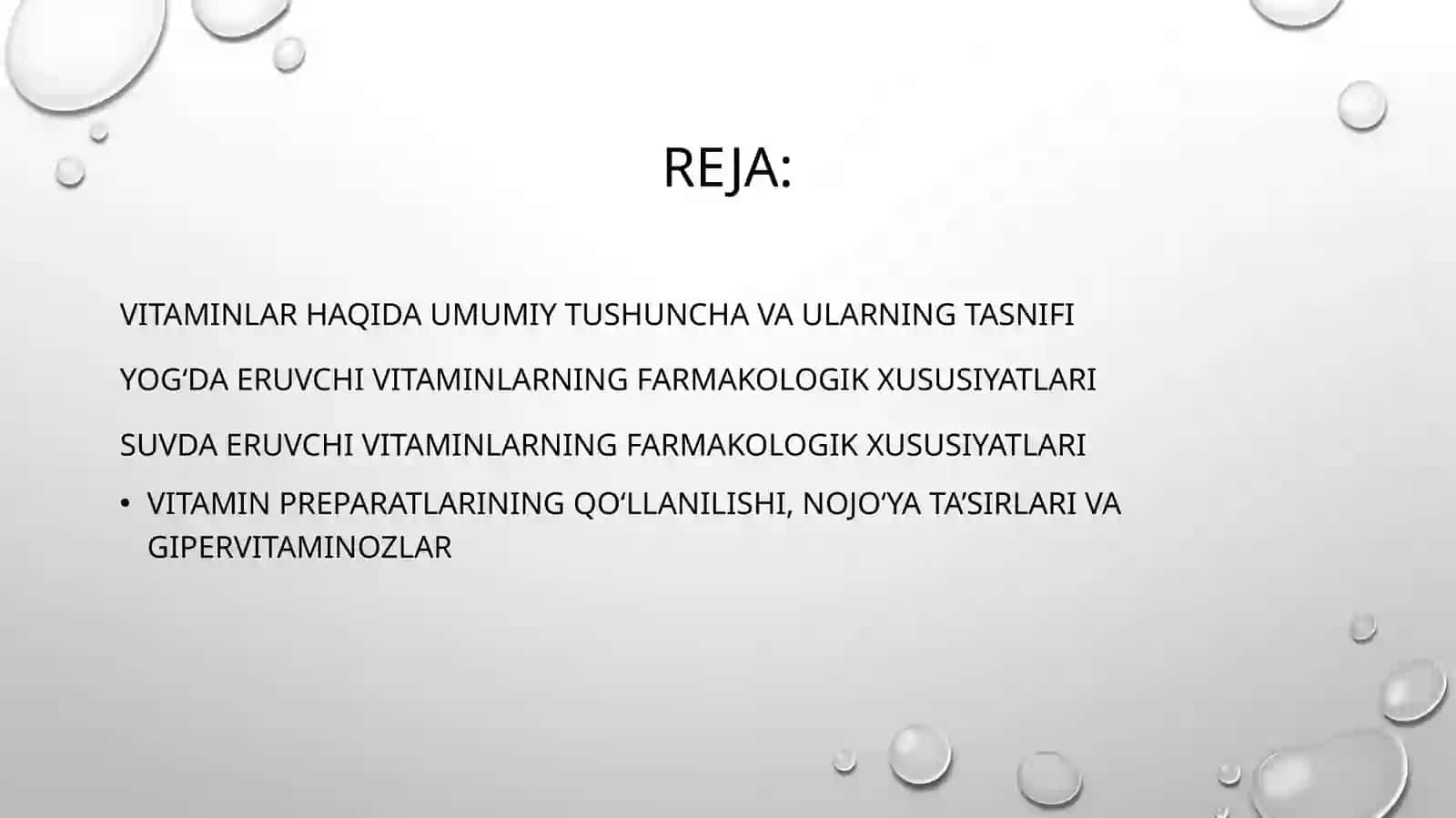 Vitaminlar mavzusidan taqdimot 3