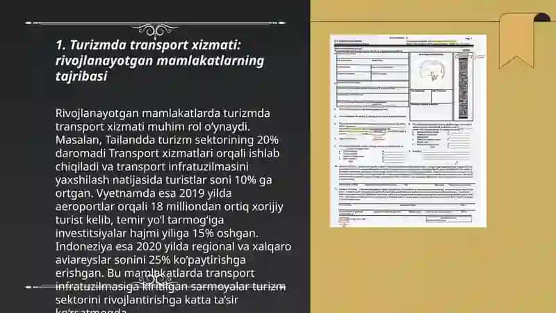 Turizimda transport xizmatlarini tashkil qilish bo‘yicha chet mamlakatlar tajribasi 3
