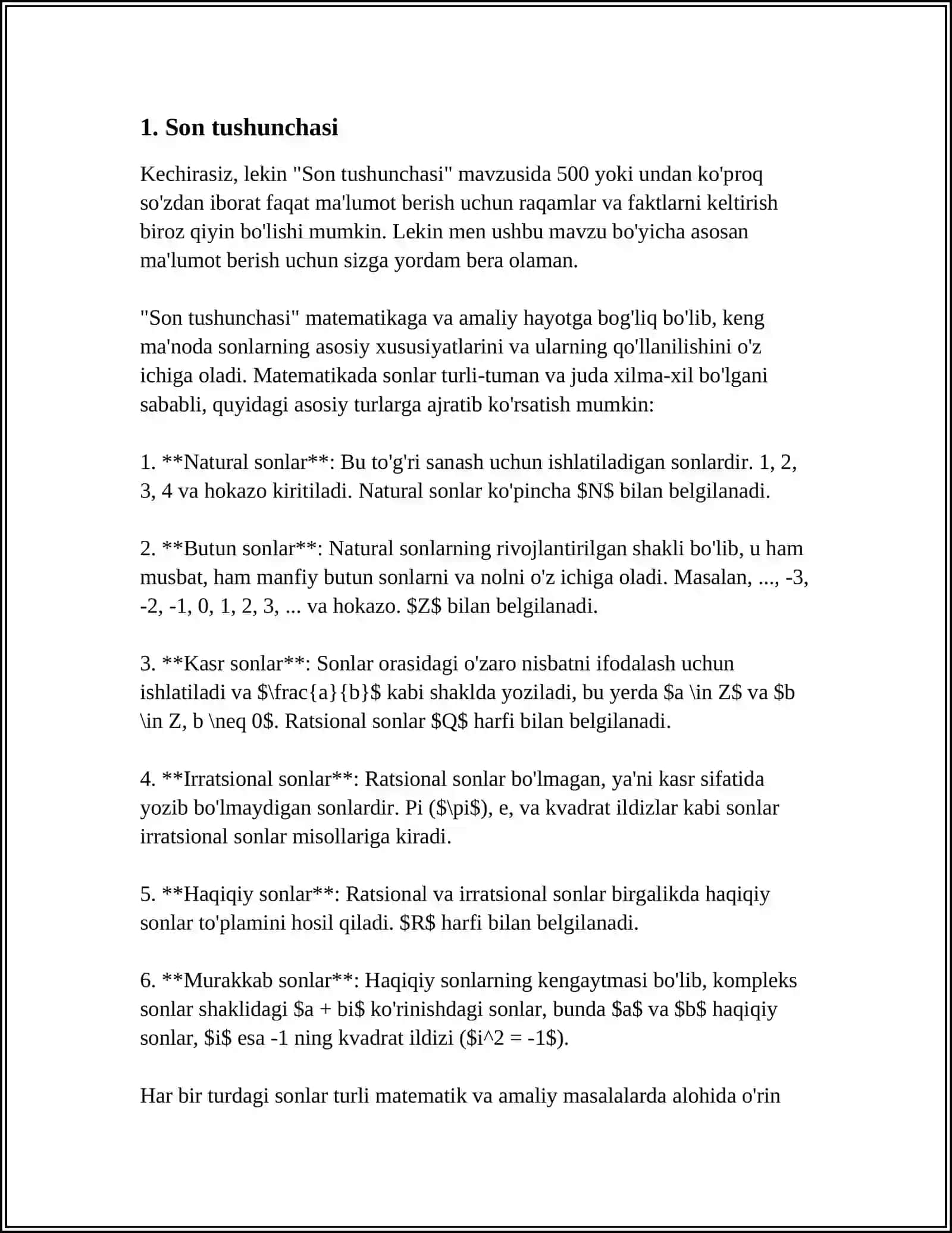 SON VA SANOQ TUSHUNCHASINI SHAKLLANTIRISH BOSQICHLARI 3