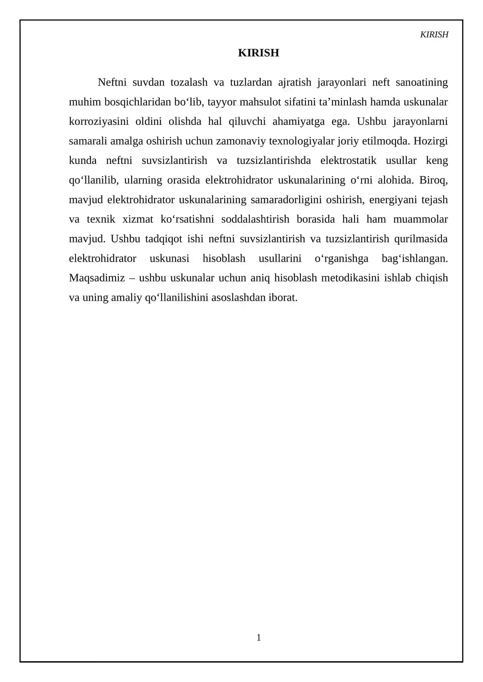 Elektrodegidrator uskunasi hisob-kitobi 3