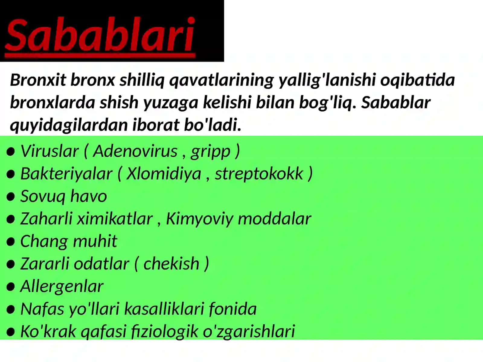 Oʻtkir Bronxit 3