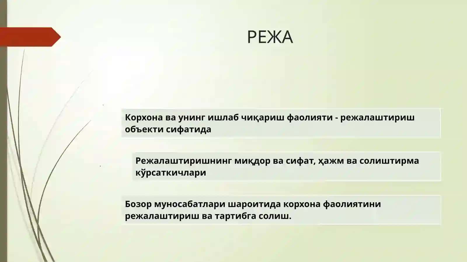 Бизнесни режалаштиришнинг вужудга келиши ва бизнес-режа моҳияти 3