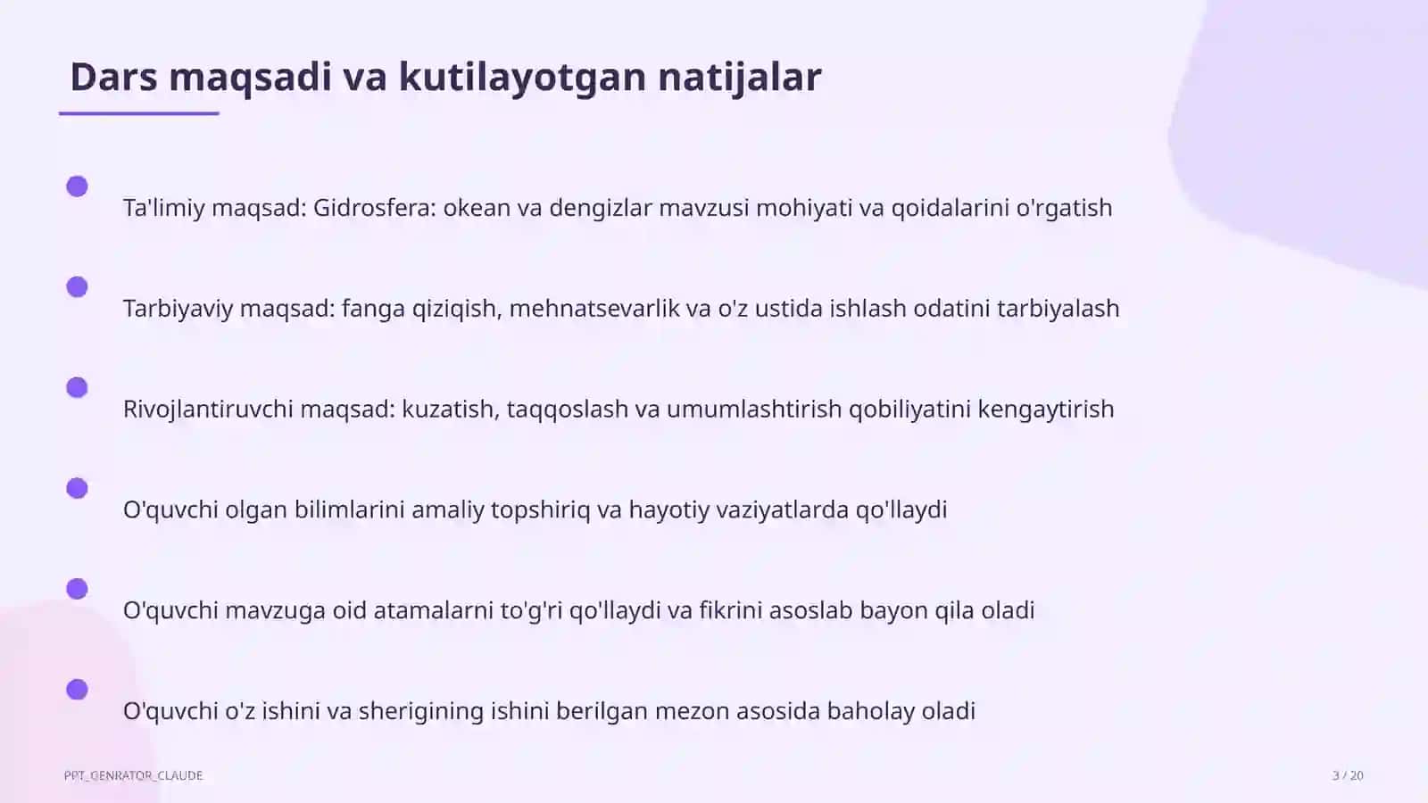 Gidrosfera: okean va dengizlar (6-sinf) 3